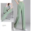 Women's Pants Capris Korean Thin High Waist Wide Leg Pants Spring Summer Baggy Office Pantalones Formal Straight Suit Spodnie Women Casual Trousers 230510