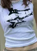 Damen Tanks Camis HEYounGIRL Ärmelloses Tanktop mit Gitarrendruck YK Lässiges geripptes Frauen-Grunge-Crop-Tops Harajuku Modeweste T-Shirt 90er-Jahre-Straßenoutfits 230510