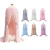 Crib Netting Baby Mosquito Net Crib Luifel Cot Bed Gordijn Valance Hung Dome Girls Kwekerij Kamer Decoratie Princess Luifel Kinderen spelen tenten 230510