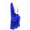 Stage Wear High-End Latin Dance Dress Competition Costume Party Dames Royal Blue Crystal Belt Suit sexy Backless BL4522