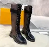 2023 Designer Paris Territory Flat High Ranger Bottes Iconic Branded Women Bottines Laureate Platform Desert Calfskin Chunky Martin Winter