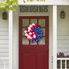 Декоративные цветы нежные патриотические дверные венок легкая стенка ткани День независимости