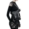 Evening Bags Vintage Unisex Steampunk Shoulder Bag Multi-function Gothic Y2K Aesthetic Waist Large Capcity Rock Leg