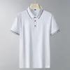 Herrpolos män polo skjorta kort ärm sommarföretag casua avvisa krage t-shirt topp mens smala fit polos tee sportkläder man 4xl 230510