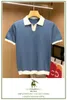 Herrpolos märke kläder mode män sommar stickning högkvalitativ stripe polo skjortor manlig smal passform fritid polo skjortor toppar g88 230510