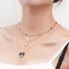 5 color luxury designer necklace jewlery designer for women INS multi-layer Devil's eye collarbone chain cool wind eye necklace female niche design sense 02