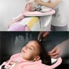 Bathtubs Folding Inflatable Shampoo Basin Bowl Portable Adult Hair Washing Basins Bathtub Kit for Postpartum Disabled Baby