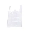 Bolsas de armazenamento 100 PCs Clear Tote Compras de sacola plástica de bolsa branca