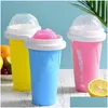 Tumblers Sile Slushy Slushie Maker Ice Cup Large Frozen Magic Squeeze Slushi Making Reusable Smoothie Cups St Drop Delivery Home Gar Dh8Tq