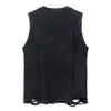 Mens Tank Tops Summer Washed Vintage Vest Sleeveless T Shirt Plus Size Hip Hop Streetwear With Chain Women Men Tees 230509