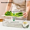 Food Savers opslagcontainers koelkast organisator doos koelkast organisatoren bakken plastic stapelbare ladecontainer voor keukenkasten 230509