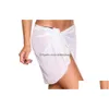 SARONGS Y WOMEN ER UP 2022 세련된 숙녀 실 쉬폰 짧은 Sarong Wrap Holiday Beach Swimwear 미니 드롭 배달 패션 액세서리 DHY9P