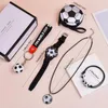 Watch Boxes 5pcs/Lot Boys World Cup Gift Soccer Watch/Coin Bag/Jewelry/Key Chain For Birthday Christmas