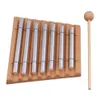Meditation Chime Solo Percussion Instrument with Mallet for Prayer Yoga Eastern Energies Musical Chime Toys for Children