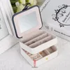 Jewelry Pouches Creative Double Layer Storage Box Organizer Makeup Ring Earrings Necklace Container Casket Case