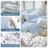 Bedding sets 100% Cotton Set With Flowers Skin Friendly Breathable Duvetcover 2pcs Pillowcase No Bed Sheet 230510