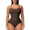 Kvinnor Shapers Midjeband Bodysuit Sömlös Onepiece Body Shaping Sling Womens Belly Pleat Buttock Lifting Elastic Bodyfitti 230509