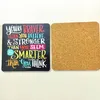 100pcs 10*10cm Sublimation Coaster Wooden Blank Table Mats MDF Heat Insulation Thermal Transfer Cup Pads for DIY #22