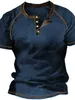 قميص Rukas Henry Cool Shirt Linen المنسوج هنري في الهواء الطلق العطلات قصيرة الأكمام الملابس الأصلية النمط الكلاسيكي الحديث