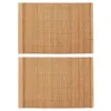 Table Mats Bamboo Placemat Tea Placemats Mat Japanese Slat Tray Runner Dining Set Place Heat Resistant Kung Washable Wood Fu