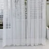 Gordijn Wit glanzende Sliver -sterren Tule Curtains For Kids Room Modern Leuk Allmatch voile Window Treatment Sheers for Living WP234C 230510