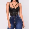 Monos para mujer Mamelucos Echonight Sexy Encaje Tallas grandes Body Mujer Body Sin mangas Bodycon Push up Monos Mujer Deepv Body 230510