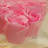 Dekorativa blommor 19 st/låda Big Size Bath Soap Rose Flower Plant Essential Oil Romantic Wedding Party Gift Handgjorda kronblad Dekor