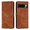 Étuis portefeuille en cuir pour Google Pixel 8 Pro LG G9 Xiaomi 13 Ultra Nokia G22 G11 G10 C32 C22 C12 C02 Lignes verticales Titulaire de la carte d'identité Kickstand Flip Cover Phone Pouch Strap