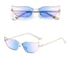 Nuovi occhiali da sole piccoli Donna Uomo Poligono Hippie Metallo full frame Occhiali da sole senza montatura retrò Fashion Luxury Oculos De Sol