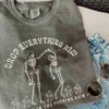 Camiseta de mujer Drop Everything Now Funny Skull Dancing Camisetas gráficas para mujer Manga corta Gris oscuro Algodón Tops Street Fashion Y2K Camisetas T230510