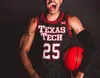 Aangepaste NCAA Texas Tech Basketball Jersey Bryson Williams Kevin McCullar Terrence Shannon Jr Kevin Obanor Davion Warren Adonis Arms Marcus Jersey genaaid