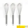 Stainless Steel Egg Beater Hand Whisk Mixer Balloon Wire Whisk for Blending Whisking Beating Stirring Kitchen Tools