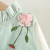 Fille robes 2 pièces filles ensembles vêtements pour enfants automne et printemps gilet princesse robe fête fleur bébé enfants vêtements