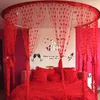 Curtain Ready Made String Bedroom s Heart Shape Romantic Tulle For Window Living Room Door Wall Kitchen s W1m H2m 230510