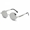 Zonnebril Retro Steampunk Mannen Vrouwen Vintage Ronde Zonnebril Mode Metalen Rijden Shades Goggle