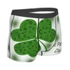 Младшие банки 3 листья Clover St. Patrick's Day Boxershorts Мужчины мужские двойные стороны напечатанные мягкие дышащие машины полиэстер