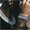 Chains High Quality Iced Out Men Jewelry 5A Cz Hip Hop Micro Pave 19Mm Cuban Link Chain Big Heavy Y Necklace For Boy 220212 Drop Del Dhhfa