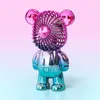 Nieuwe USB Mini Cute Cartoon Bear Fan Wind Power Handheld Portable Fan Handig Home Office buitenshuis Small Fans Gifts