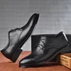 Sukienka buty plus size Man Man Formal Black Skórzanie dla mężczyzn Lace Up Oxds Mężczyzna na przyjęcie weselne Biuro Bizne Busa Casual Shoe 230510