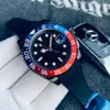 Montres Mens Watch Automatyczne zegarek mechaniczny Luksusowe zegarki dla mężczyzn GMT Work Watche Fashion Watche Pełna stal nierdzewna i gumowa ścieżka na rękę