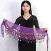 Stage Wear Women Belly Dance Hip Sconha Belt Thailand/Índia/Saia Arábica Salia Feminina Costumes com Tasels de Tassels de Lantejáticos