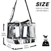 Hundbilsäte täcker Edenpetz Fashion Transparent Pet Cat Carrier Bag Load 7 kg Puppy Kitty Bärande axelfällbar PU -handväska