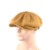 Берец 1 шляпа шляпа Pure Cotton Octagonal Spring и летние женщины Beret мужчина -художник Айви.