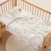 Cobertores de bebê para canteiros de gaze impressa, toalha de banho recém-nascida macia e de casal