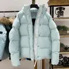 Trench da donna 2023 Piumino invernale da donna Parka con cappuccio Luxury White Outdoor Short Down Coat Moda donna Addensare Neve calda