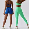 Nahtlose Yoga 2 Zwei Stück Frauen Workout Set Weibliche Fiess Outfits Top Sport Bh Leggings Aktive Tragen Gym Kleidung für Frau AA230509