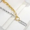 Chaînes AENSOA à la mode cristal trombone forme pendentif collier pour femmes personnalité mode broche argent couleur noeud chaîne or