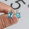 Stud Earrings Fashion Tortoise CZ Screw For Daughter Girls Vintage Colored Wedding Jewelry Gift Accessories