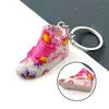 Designer creative shoe key chain color pattern sneaker pendant key ring fashion bag pendant American doll shoes toys