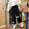Damesbroek Japanse lolita dames kawaii corduroy zoete boog kanten breed been voor meisjes vintage kleding los schattige broek 6565